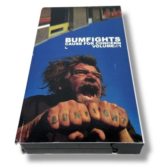 Vintage 2001 Bumfights Cause For Concern Volume 1 VHS OOP Rare Out of Print - Picture 1 of 5